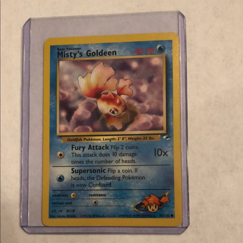 (Rare) 1st Edition Misty’s Goldeen 1999-2000 Pokemon Card #85/132